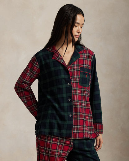 Ralph Lauren Plaid Flannel LongSleeve Pajama Set
