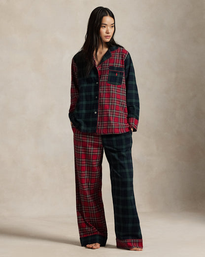 Ralph Lauren Plaid Flannel LongSleeve Pajama Set