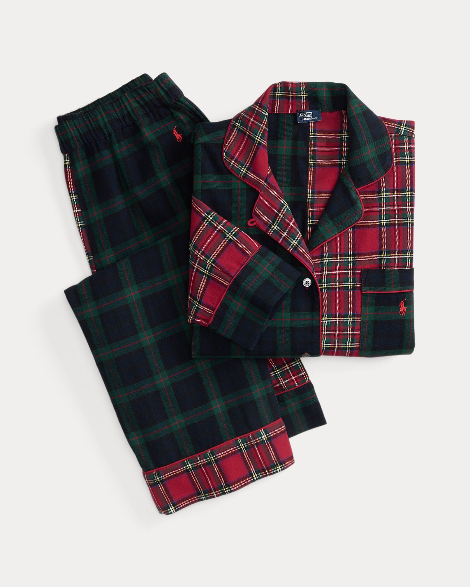 Ralph Lauren Plaid Flannel LongSleeve Pajama Set