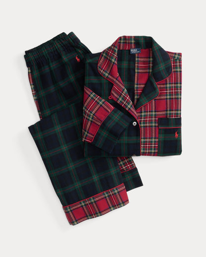 Ralph Lauren Plaid Flannel LongSleeve Pajama Set