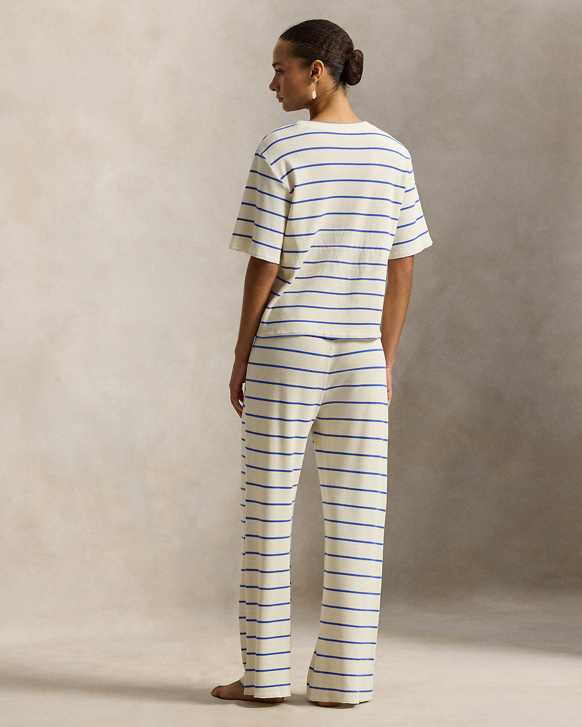 Ralph Lauren Striped WaffleKnit Pajama Set