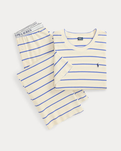 Ralph Lauren Striped WaffleKnit Pajama Set