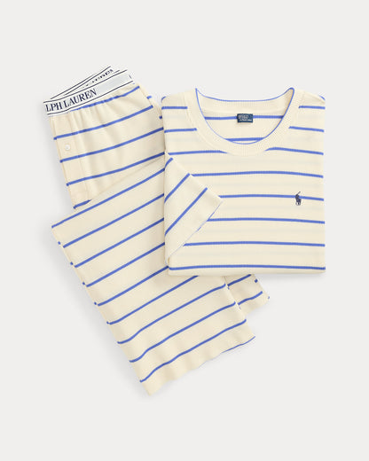 Ralph Lauren Striped WaffleKnit Pajama Set