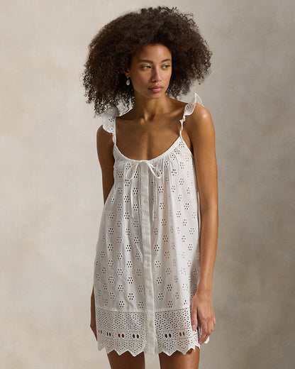 Ralph Lauren Eyelet Cotton Cami Sleep Dress
