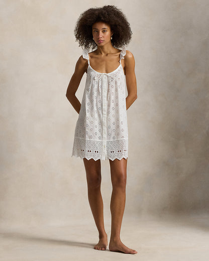 Ralph Lauren Eyelet Cotton Cami Sleep Dress