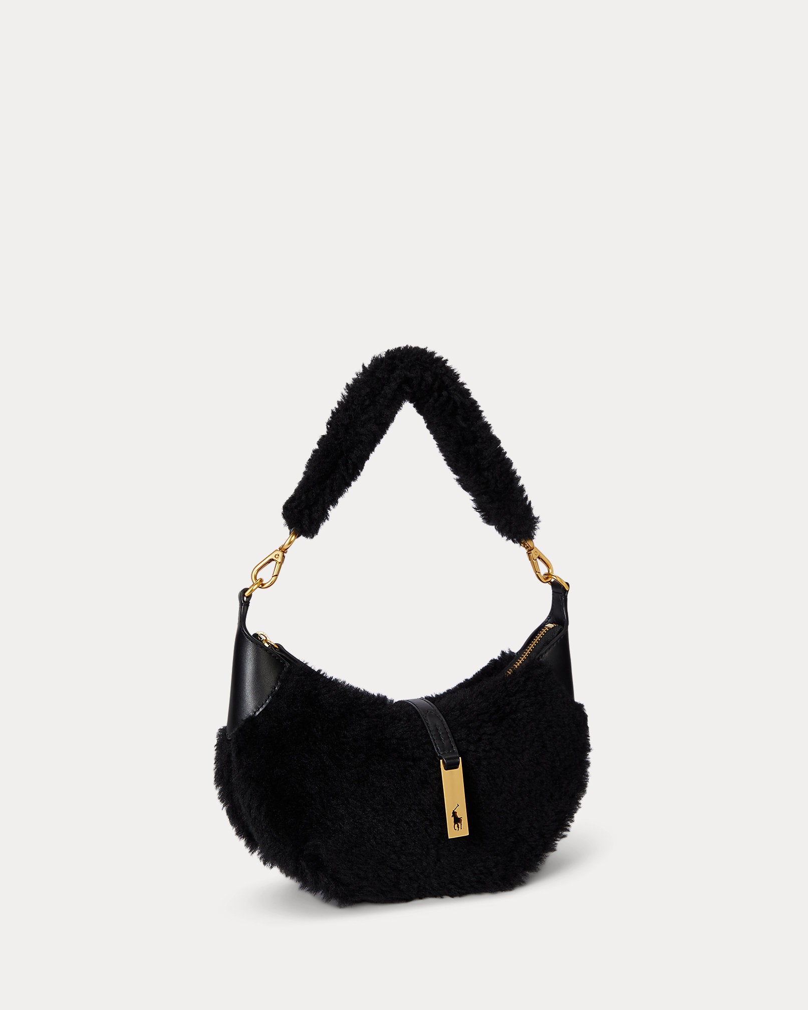 Ralph Lauren Polo ID Shearling Mini Shoulder Bag