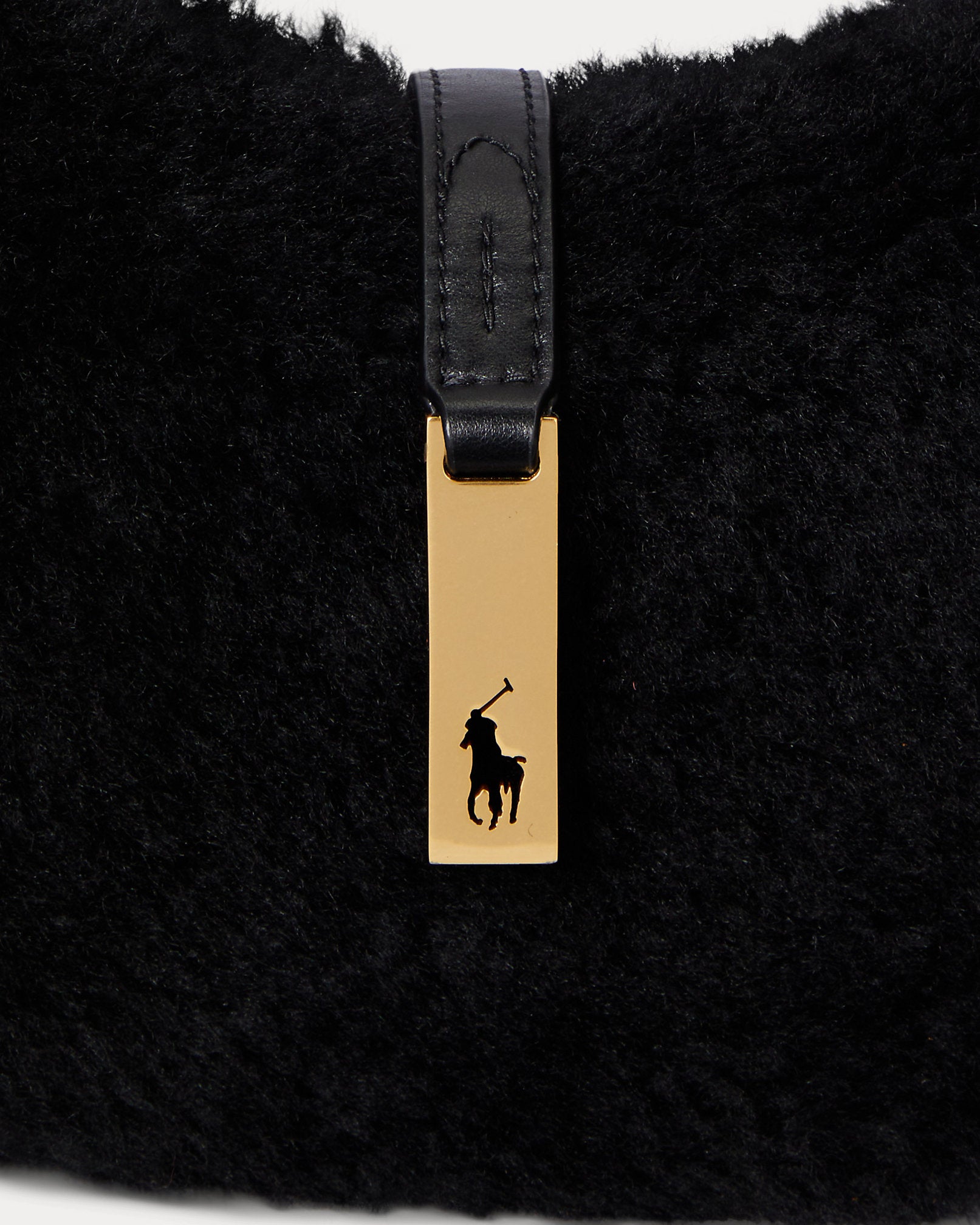 Ralph Lauren Polo ID Shearling Mini Shoulder Bag