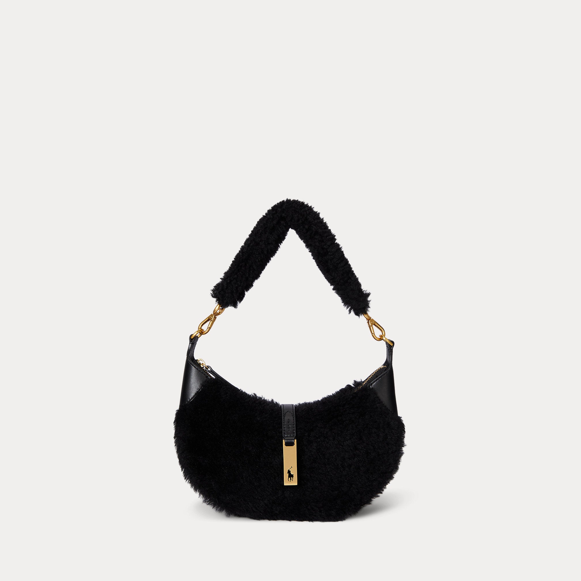 Ralph Lauren Polo ID Shearling Mini Shoulder Bag