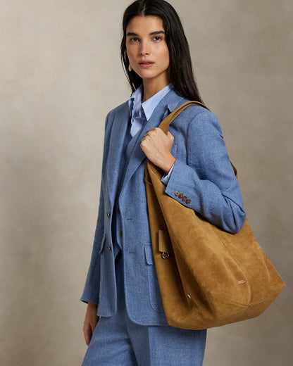 Ralph Lauren Polo Play Suede Large Tote
