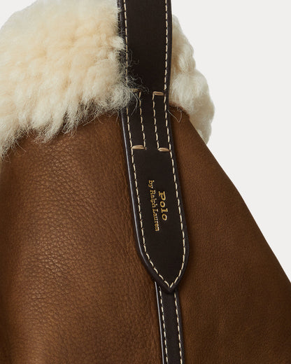 Ralph Lauren Bellport Shearling Sling Bucket Bag