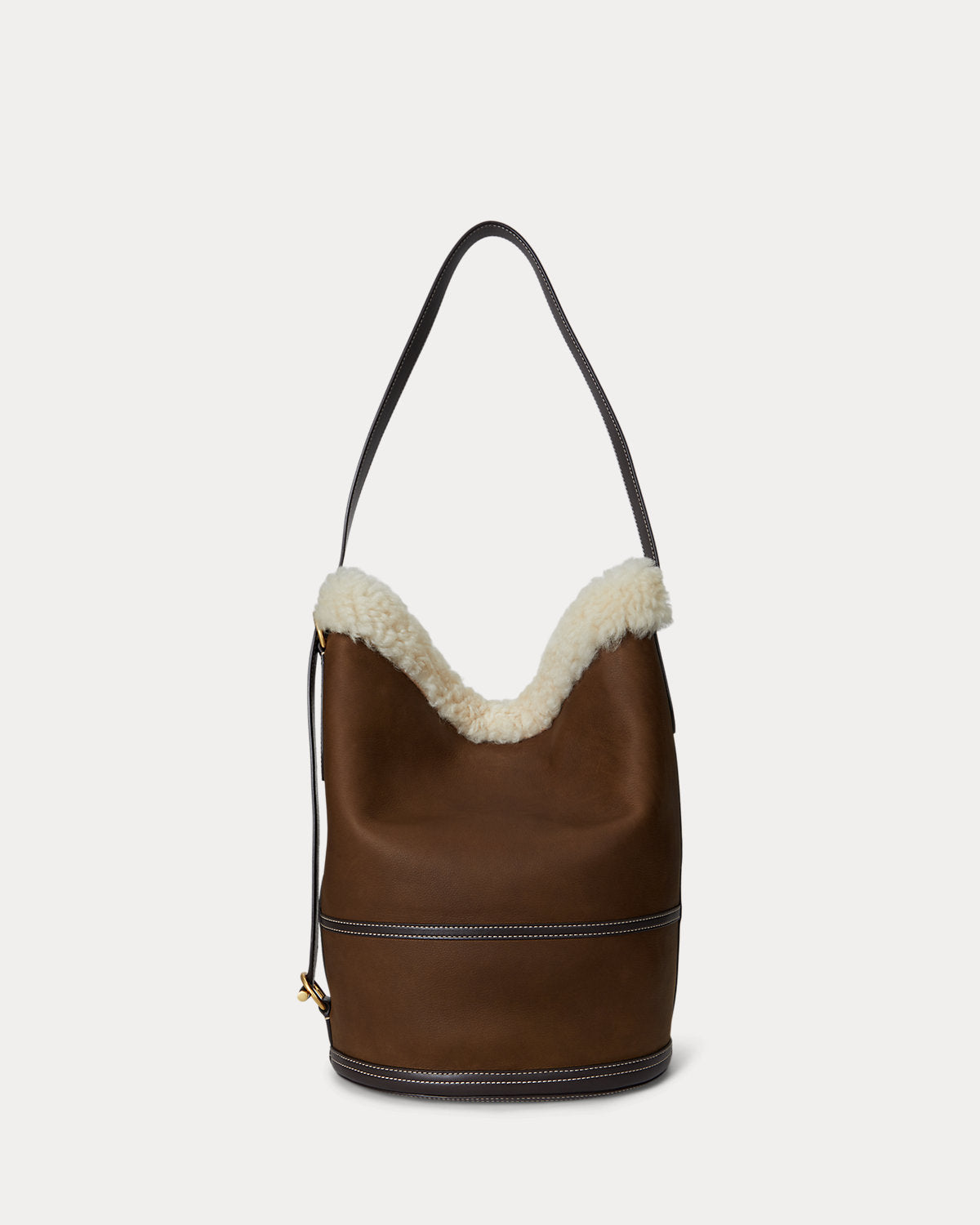 Ralph Lauren Bellport Shearling Sling Bucket Bag