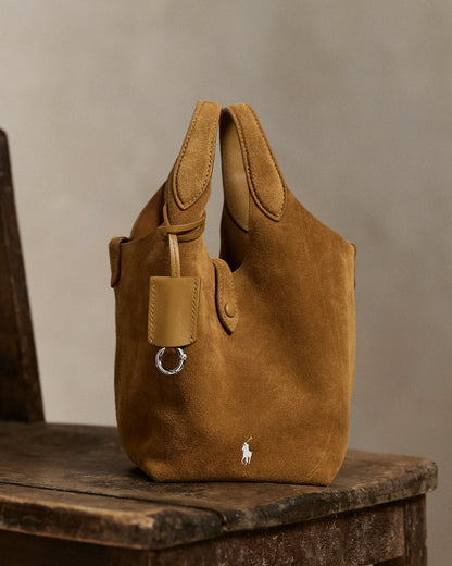 Ralph Lauren Polo Play Suede Small Tote Crossbody