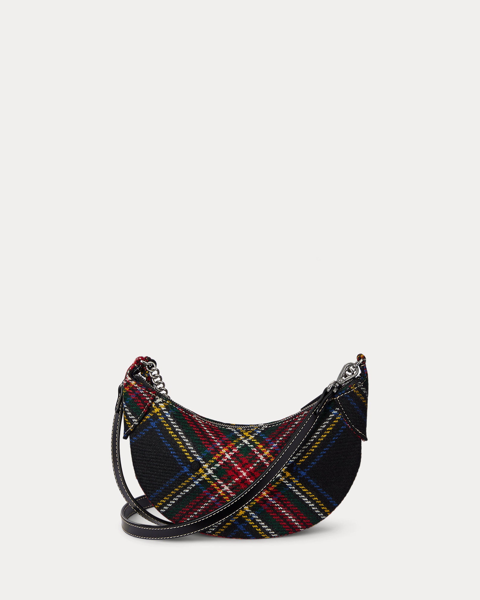 Ralph Lauren Polo ID Tartan Wool Mini Chain Bag