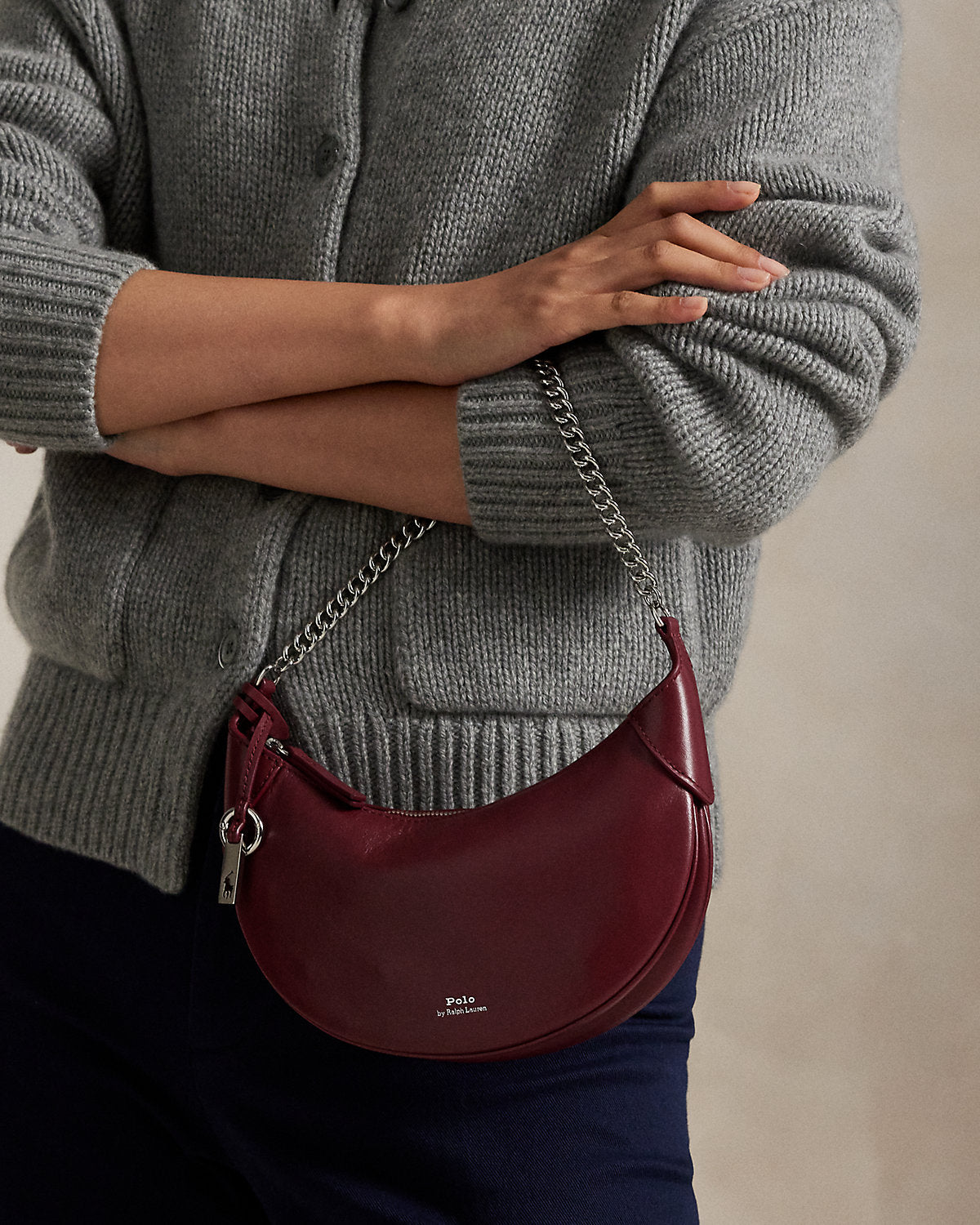 Ralph Lauren Polo ID Leather Mini Chain Bag