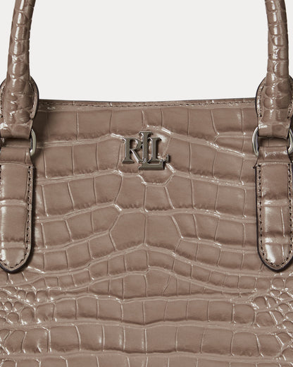 Ralph Lauren Embossed Leather Large Marcy Satchel