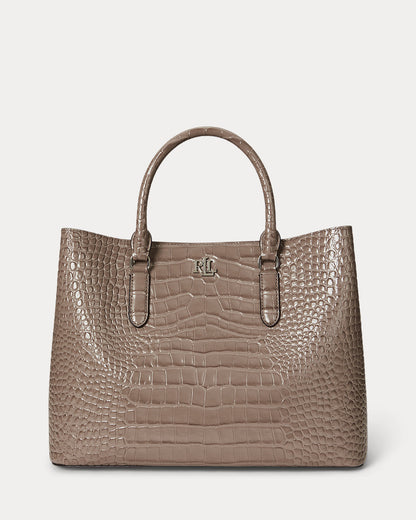Ralph Lauren Embossed Leather Large Marcy Satchel