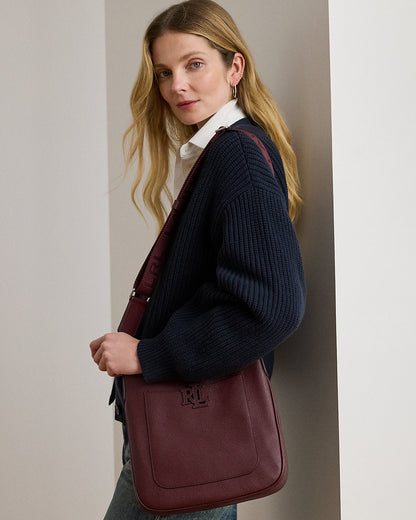 Ralph Lauren Pebbled Leather Large Cameryn Crossbody