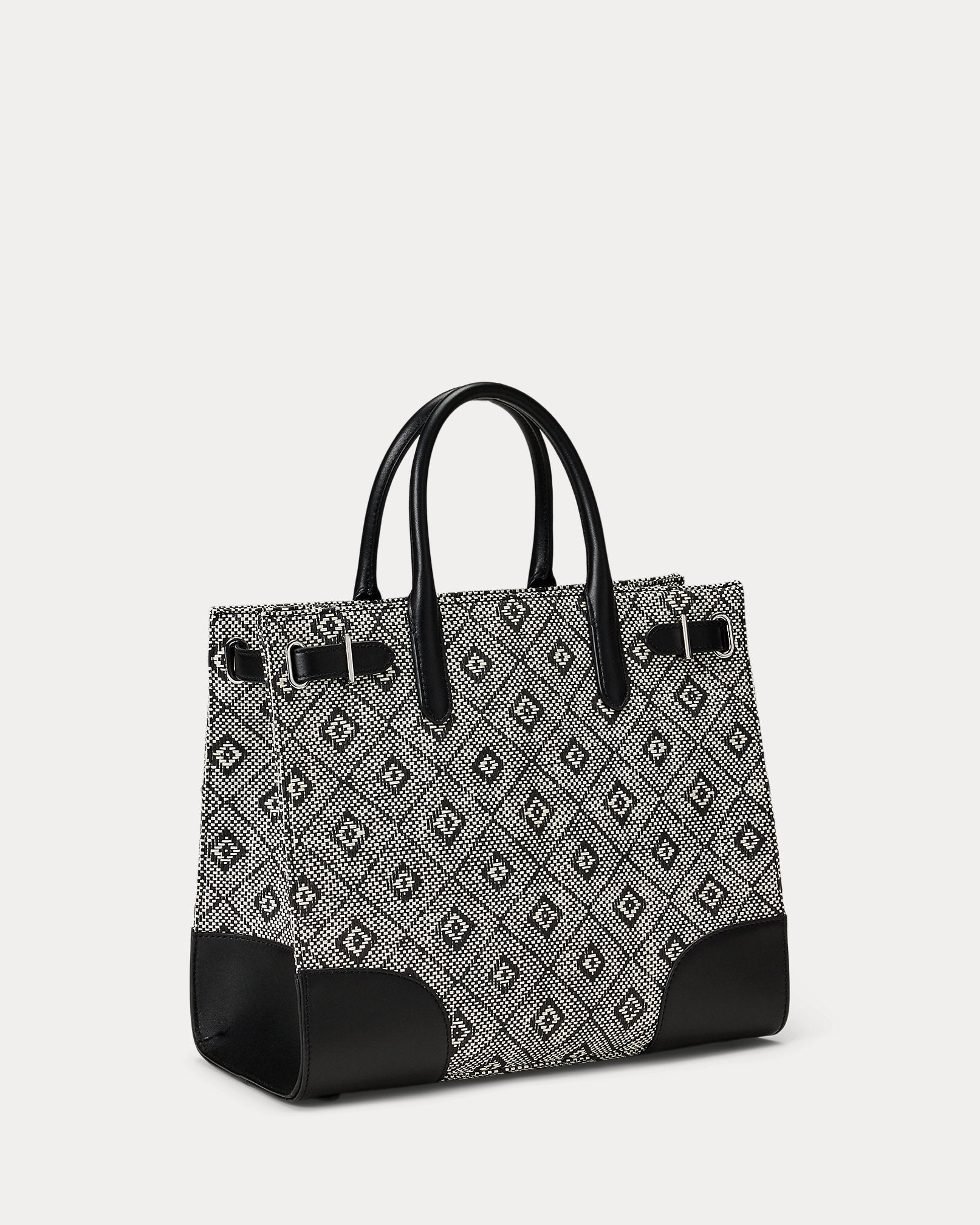 Ralph Lauren Woven Straw Medium Devyn Tote Bag