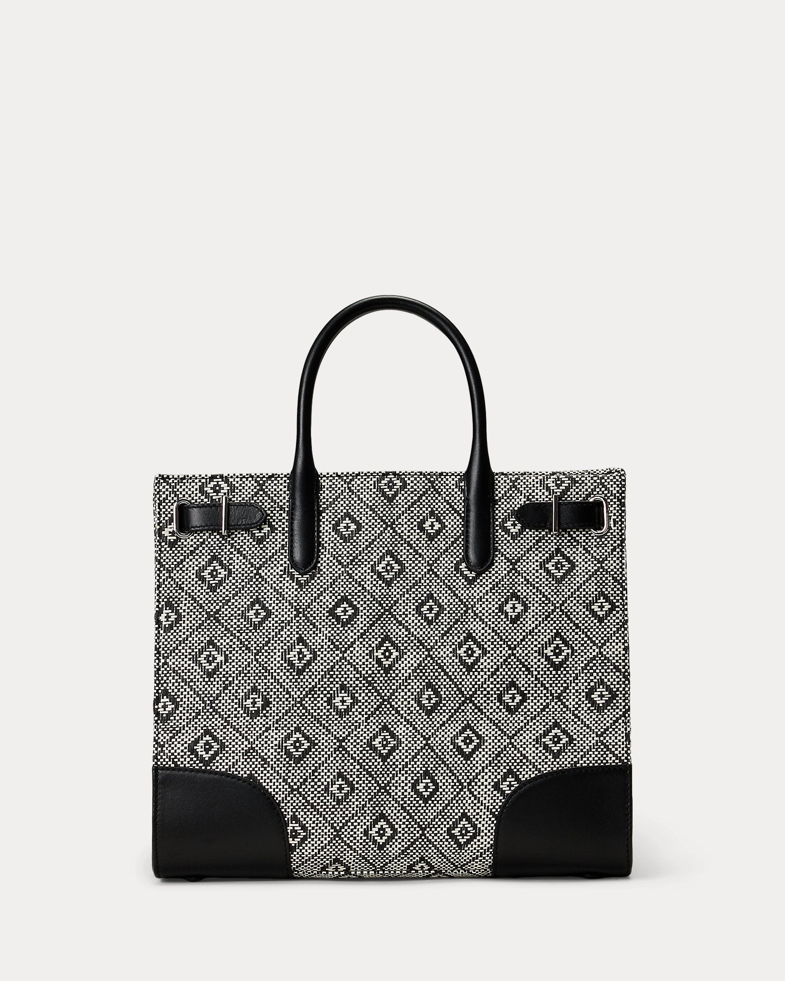 Ralph Lauren Woven Straw Medium Devyn Tote Bag
