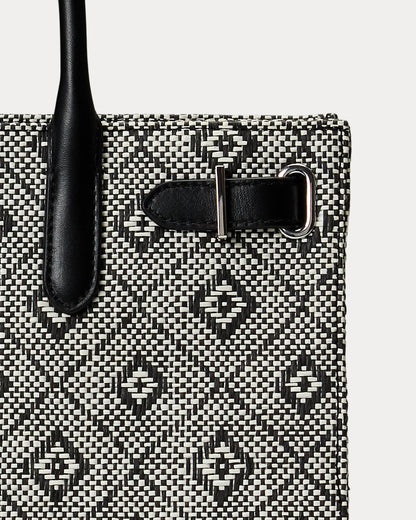 Ralph Lauren Woven Straw Medium Devyn Tote Bag