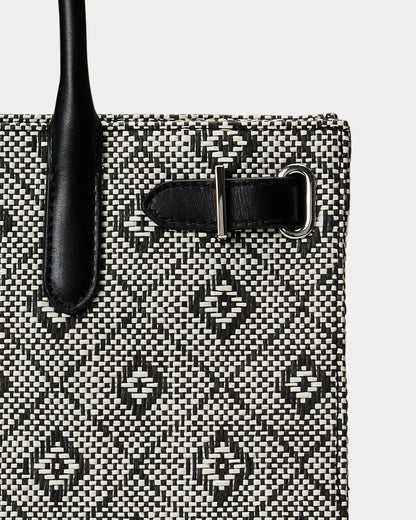 Ralph Lauren Woven Straw Medium Devyn Tote Bag