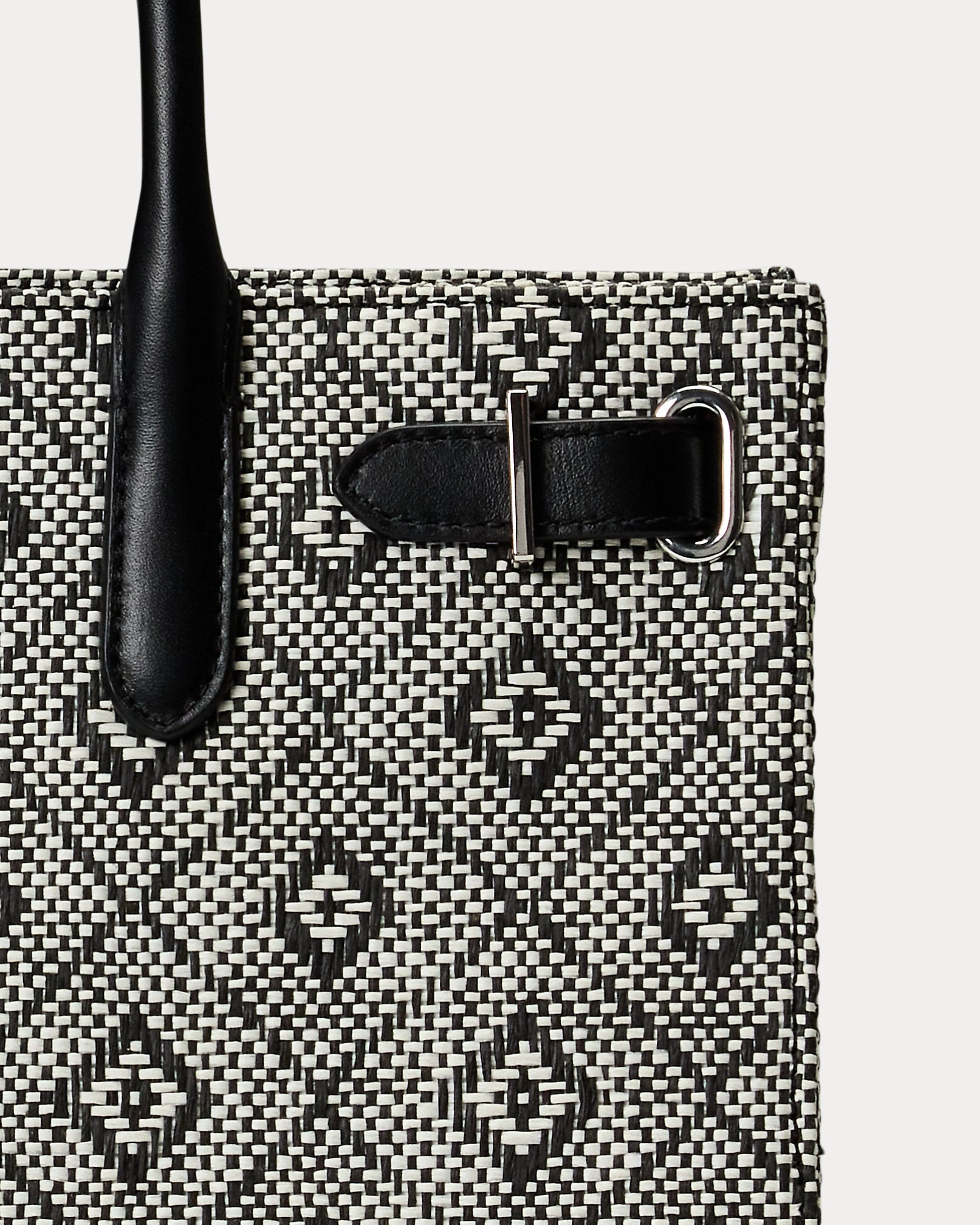 Ralph Lauren Woven Straw Medium Devyn Tote Bag