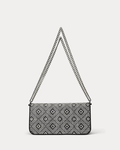 Ralph Lauren GeoMotif Woven Straw Medium Sawyer Bag