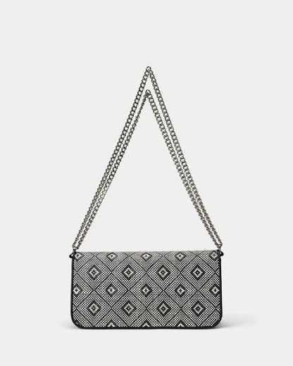 Ralph Lauren GeoMotif Woven Straw Medium Sawyer Bag