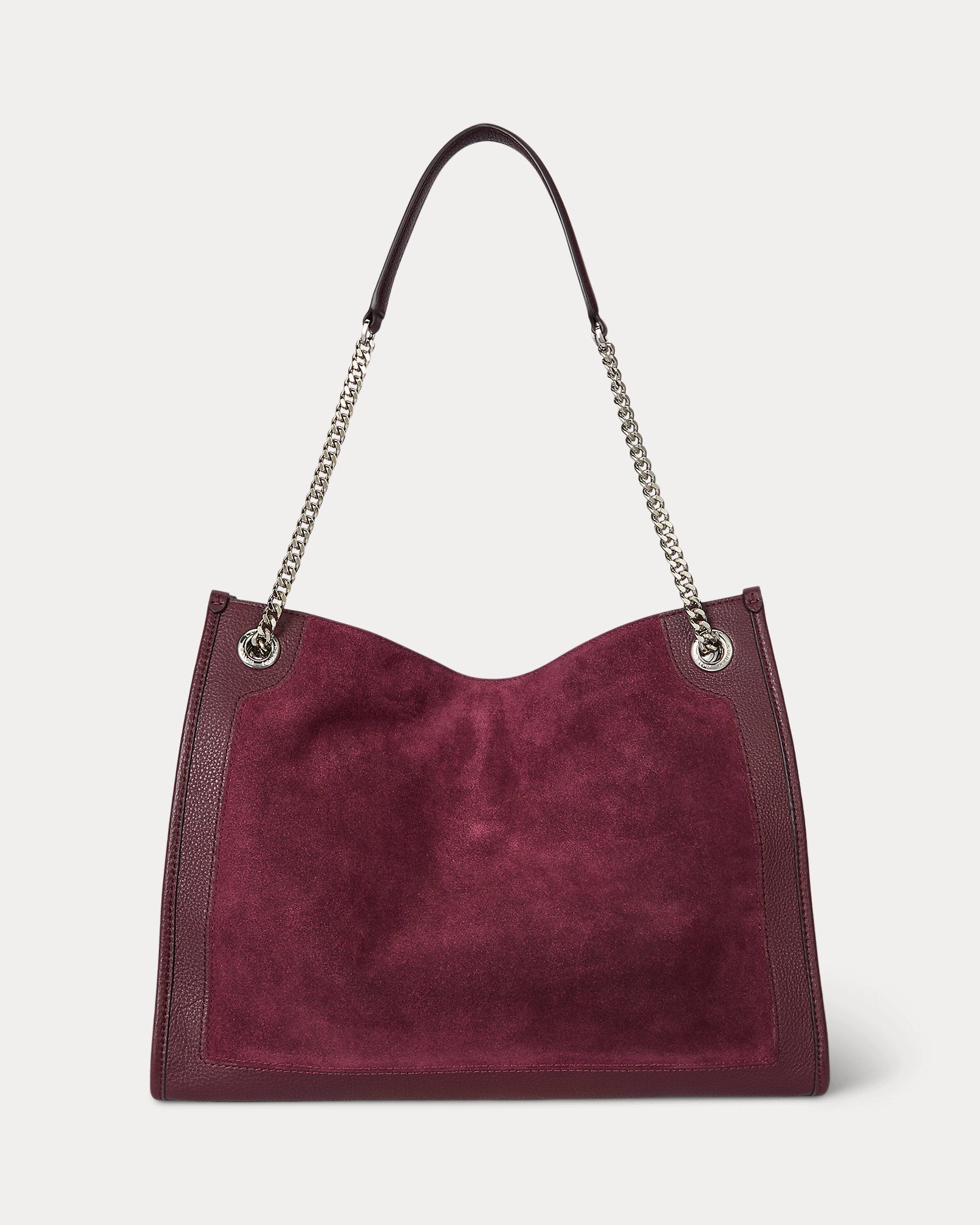 Ralph Lauren Suede Leather Large Bradley Tote Bag