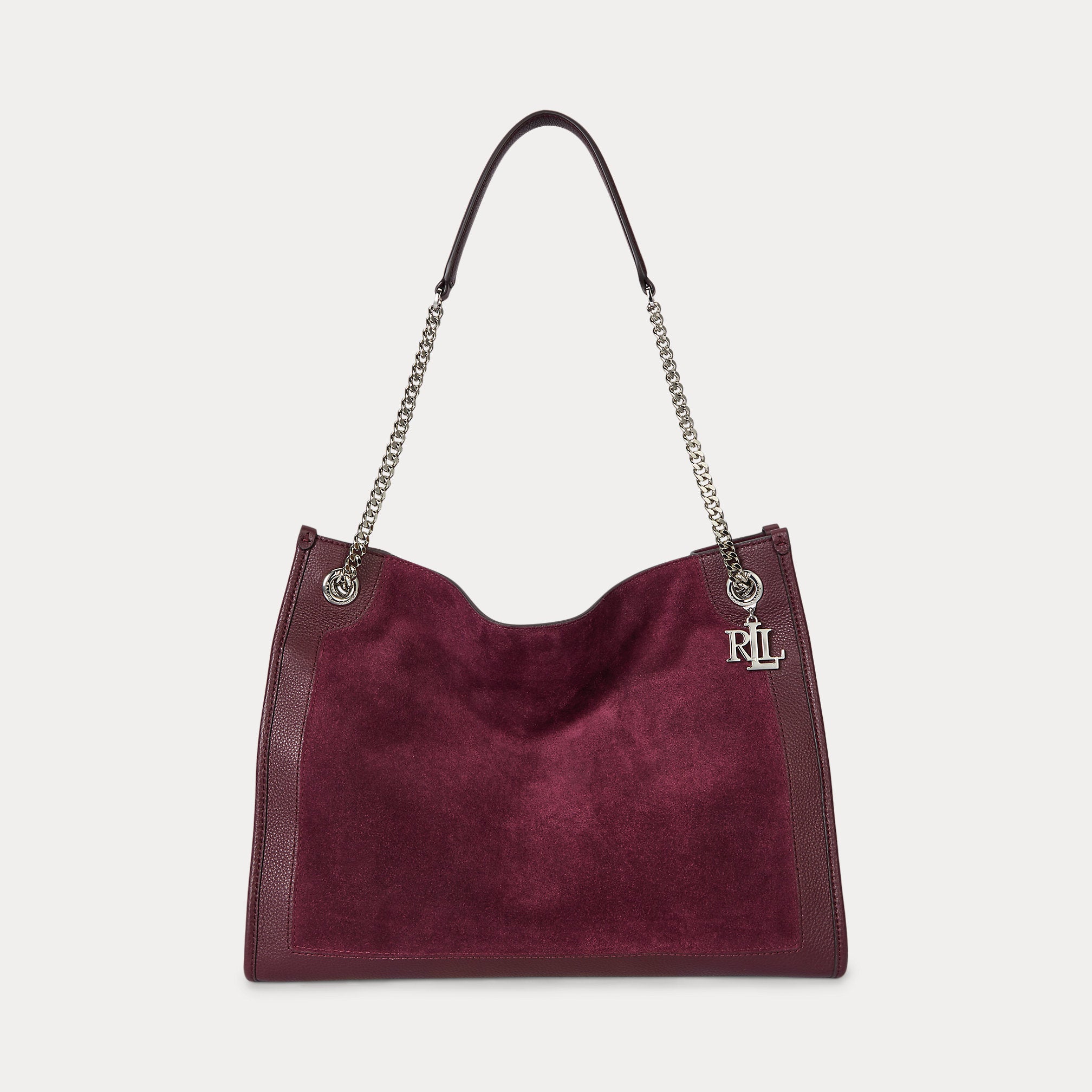 Ralph Lauren Suede Leather Large Bradley Tote Bag