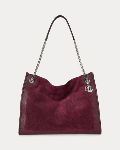 Ralph Lauren Suede Leather Large Bradley Tote Bag