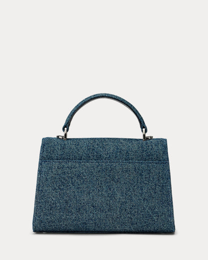 Ralph Lauren Washed Denim Small Farrah Satchel