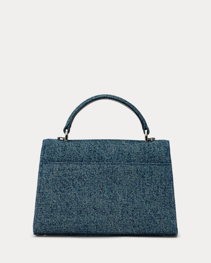 Ralph Lauren Washed Denim Small Farrah Satchel