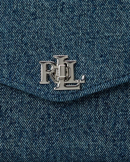 Ralph Lauren Washed Denim Small Farrah Satchel
