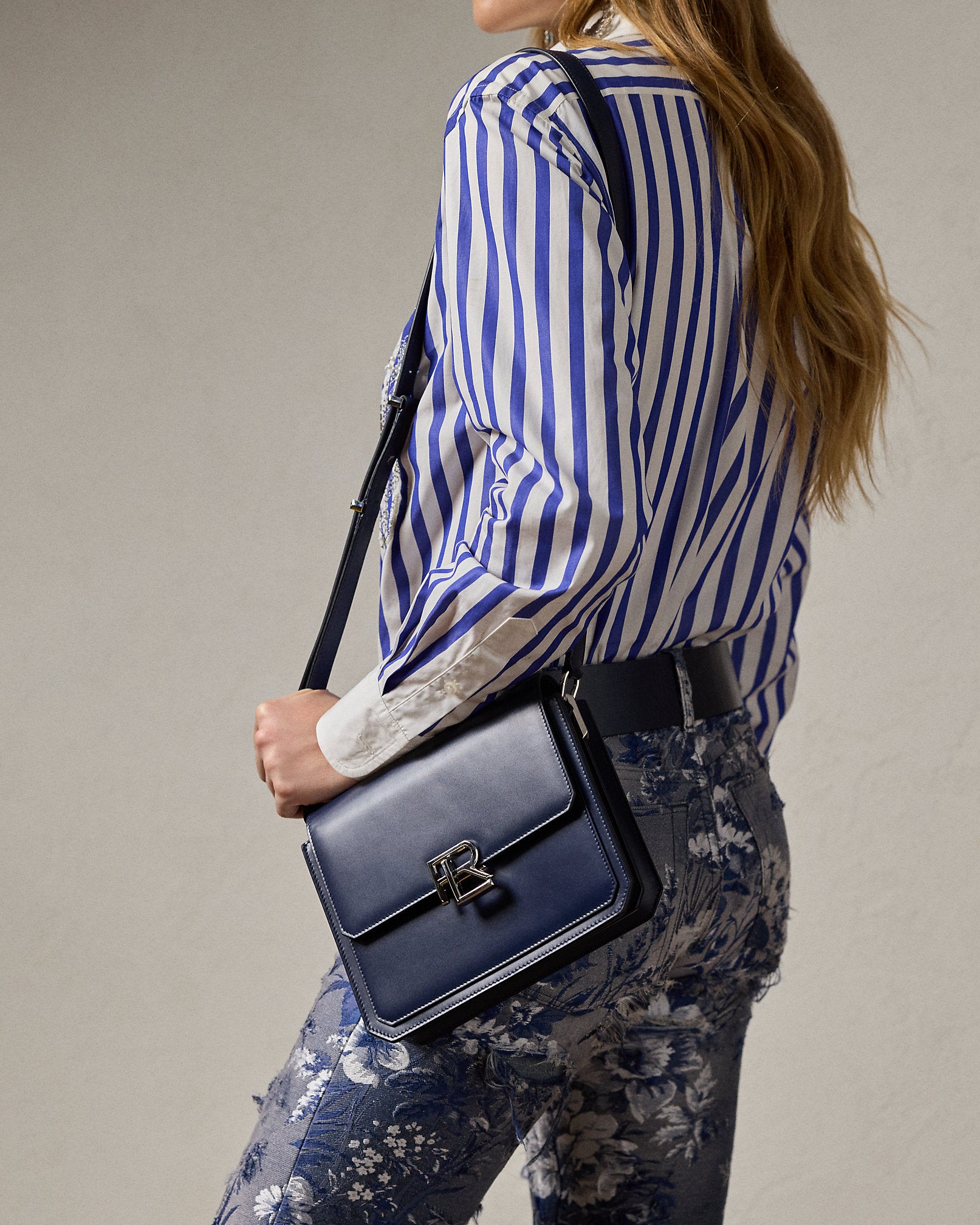Ralph Lauren RL 888 Box Calfskin Crossbody