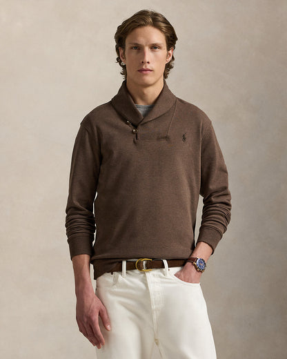 Ralph Lauren Luxury Jersey ShawlCollar Pullover
