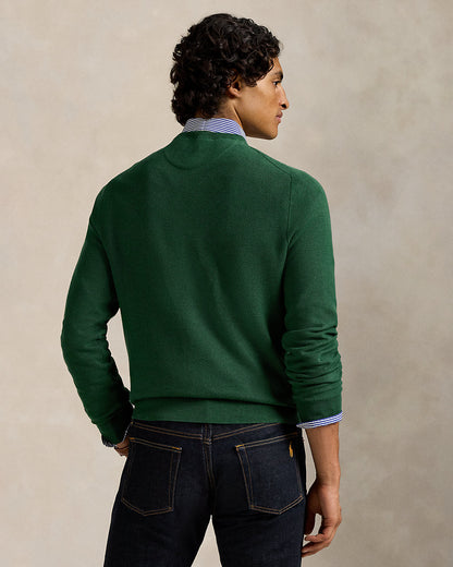 Ralph Lauren MeshKnit Cotton Crewneck Sweater