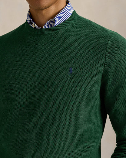 Ralph Lauren MeshKnit Cotton Crewneck Sweater