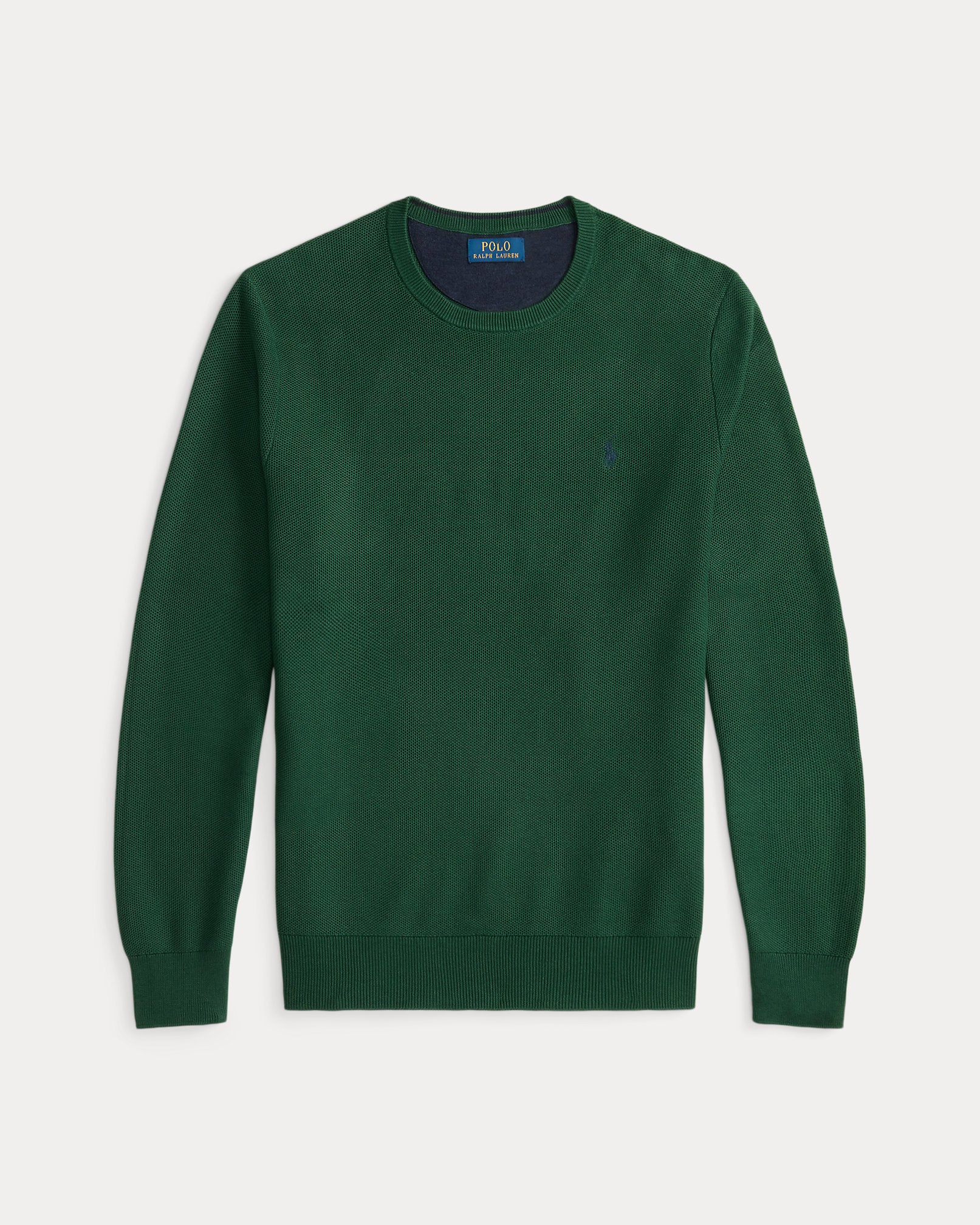Ralph Lauren MeshKnit Cotton Crewneck Sweater