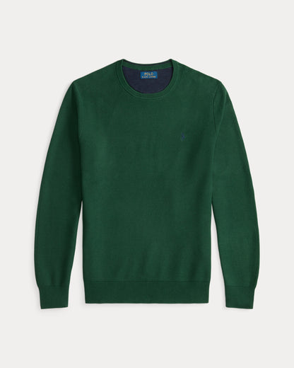 Ralph Lauren MeshKnit Cotton Crewneck Sweater
