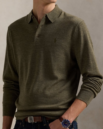 Ralph Lauren Washable Wool PoloCollar Sweater