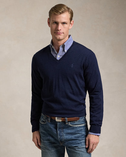 Ralph Lauren Washable Wool VNeck Sweater