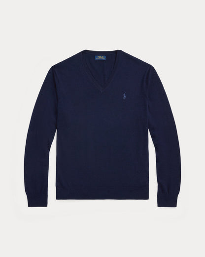 Ralph Lauren Washable Wool VNeck Sweater