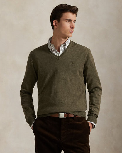 Ralph Lauren Washable Wool VNeck Sweater
