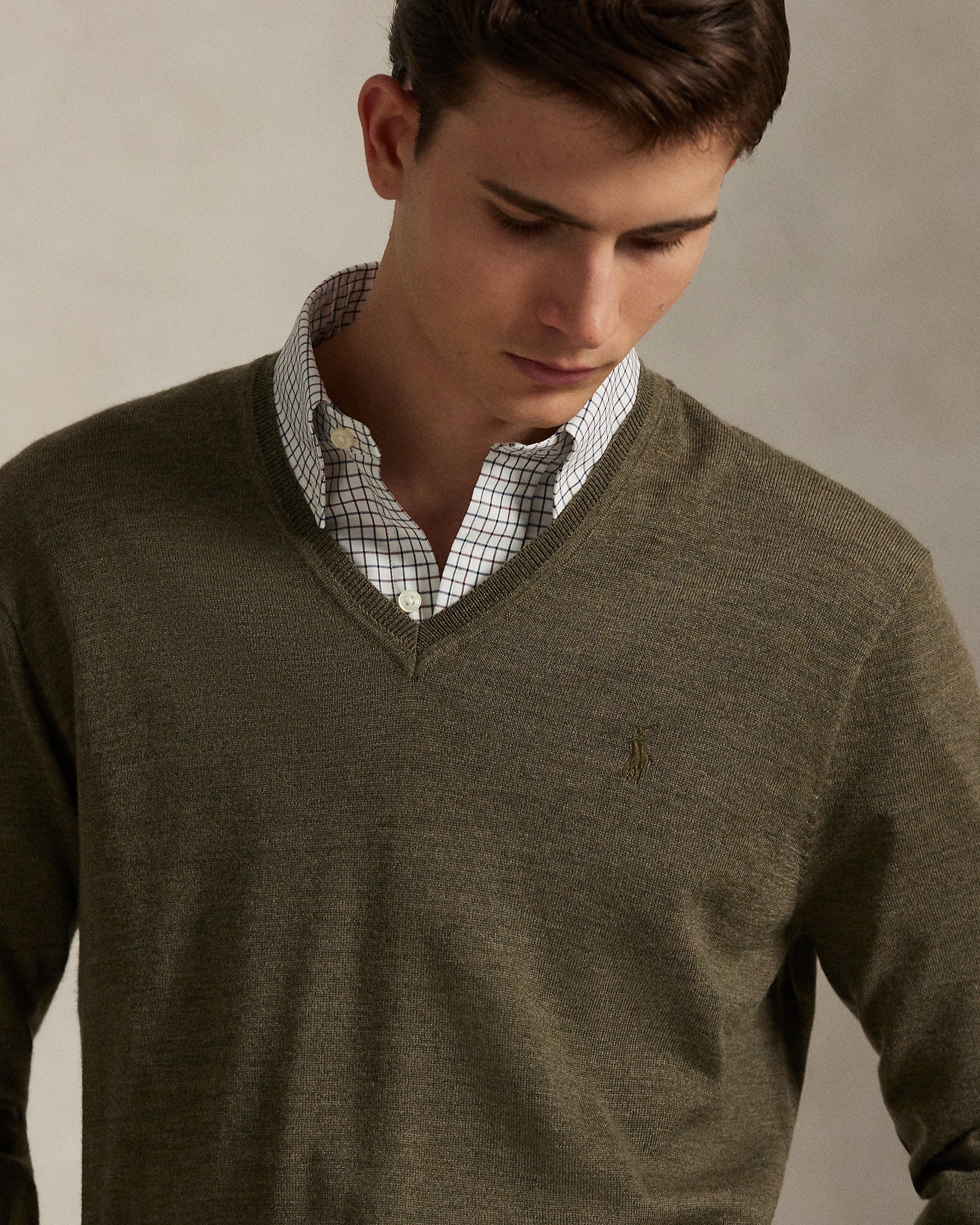 Ralph Lauren Washable Wool VNeck Sweater