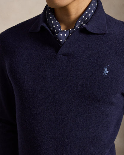 Ralph Lauren Wool JohnnyCollar Sweater