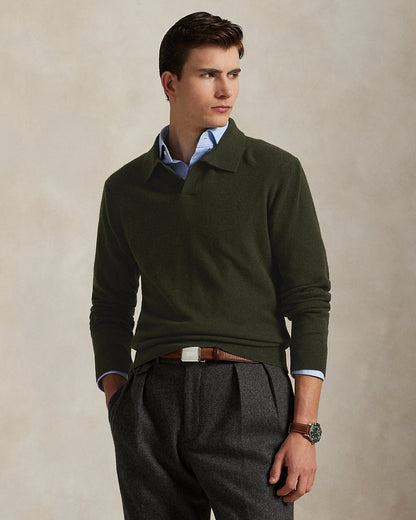 Ralph Lauren Wool JohnnyCollar Sweater