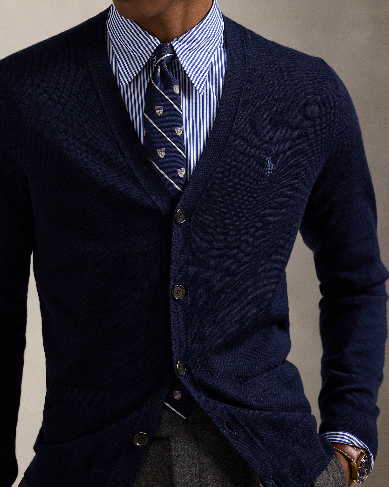 Ralph Lauren Slim Fit Washable Wool VNeck Cardigan