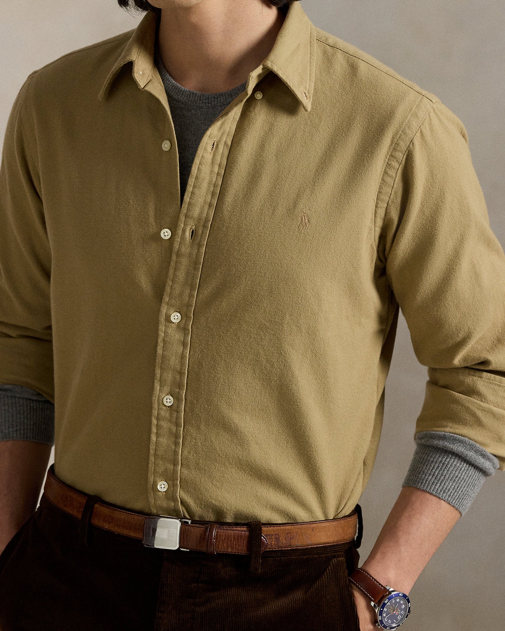 Ralph Lauren Classic Fit Brushed Flannel Shirt