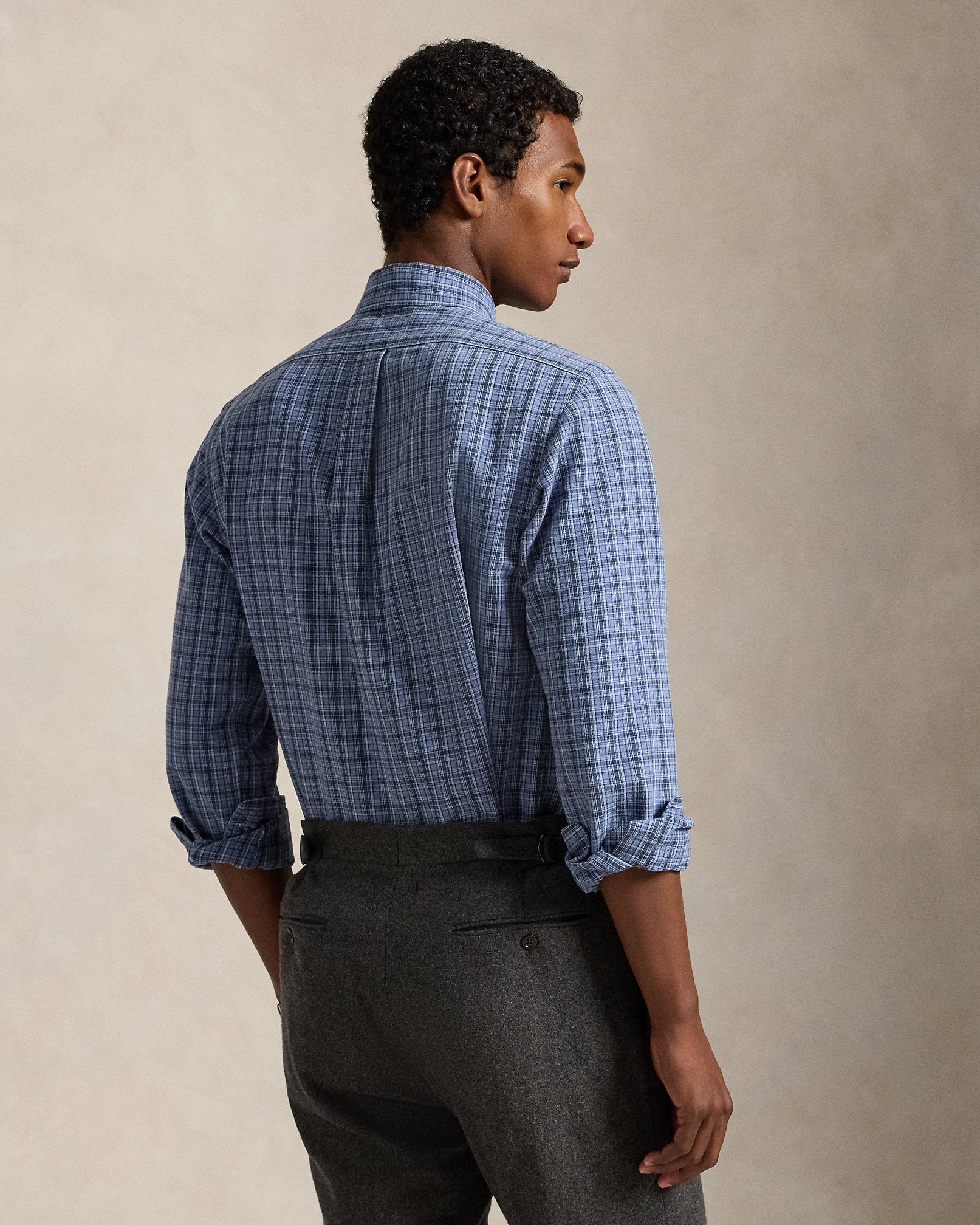 Ralph Lauren Classic Fit Plaid Brushed Oxford Shirt